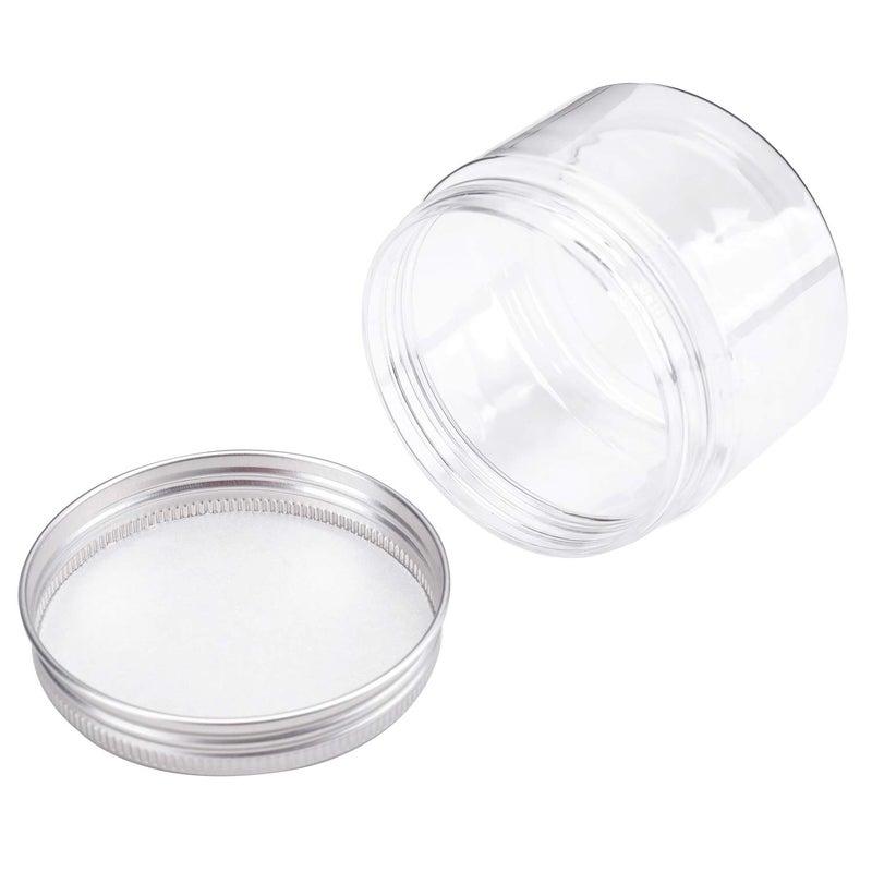 Bekith 20 Pack 4 Ounce Clear Plastic Storage Jars Containers With Screw-on Lids, Refillable BPA Free Small Round Slime Containers for Kitchen & Household Storage - Image 3